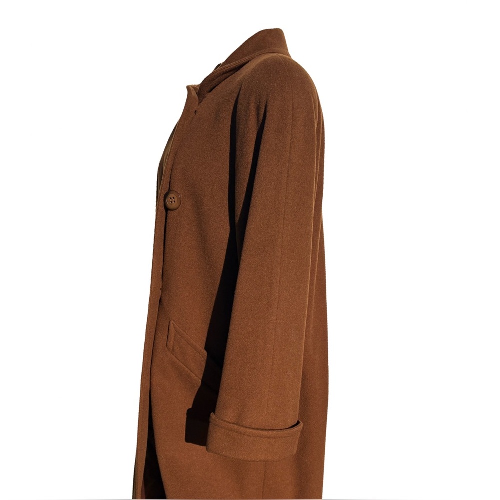 London Fog /wool, cashmere, angora blend/Camel Tan Overcoat/vintage/EUC - Picture 4 of 7